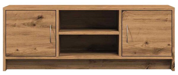 Kézműves tölgy színű szerelt fa TV-szekrény 102x30x37,5 cm