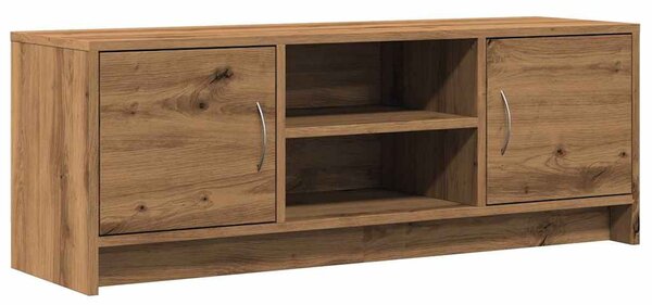 Kézműves tölgy színű szerelt fa TV-szekrény 102x30x37,5 cm