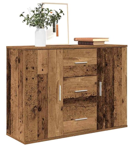 Antik fa színű szerelt fa tálalószekrény 90x29,5x65 cm