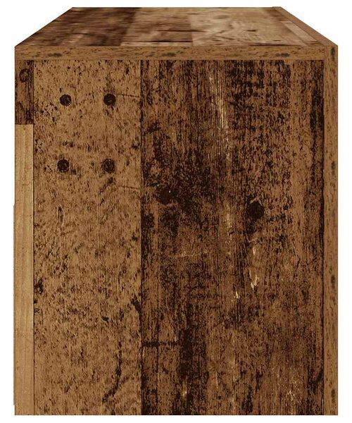 2 db antik fa színű éjjeliszekrény LED-del 60 x 35 x 40 cm