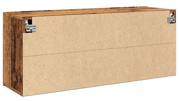 Antik fa színű falra szerelhető TV-szekrény 100 x 30 x 41 cm