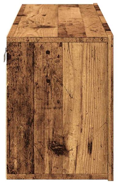 Antik fa színű falra szerelhető TV-szekrény 100 x 30 x 41 cm