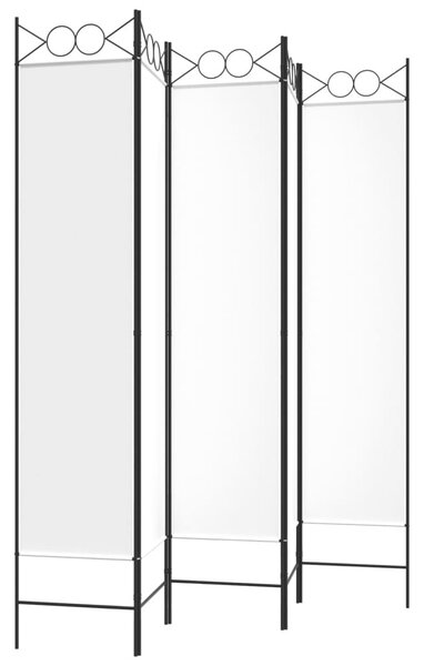 Fehér 5 paneles paraván 200x200 cm szövet