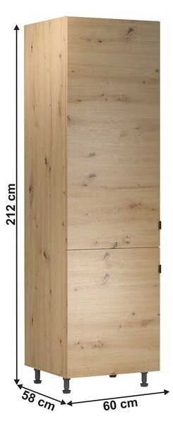 Élelmiszer konyhaszekrény D60ZL Langari (artisan tölgy) (B)