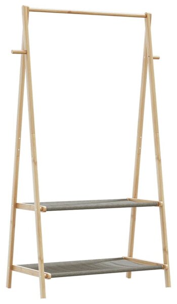 Bambusz ruhaállvány polcokkal 96 x 45,5 x 150,5 cm