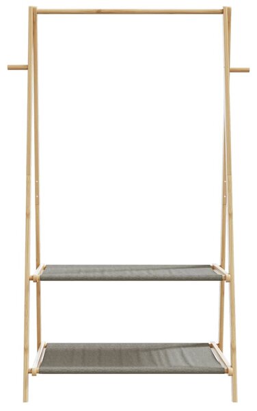 Bambusz ruhaállvány polcokkal 96 x 45,5 x 150,5 cm