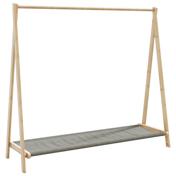 Bambusz ruhaállvány polcokkal 106 x 34 x 102 cm