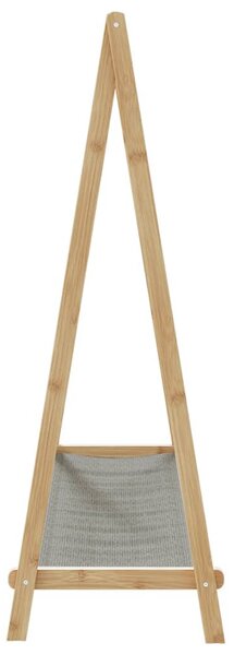 Bambusz ruhaállvány polcokkal 106 x 34 x 102 cm