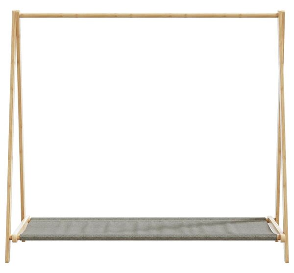 Bambusz ruhaállvány polcokkal 106 x 34 x 102 cm
