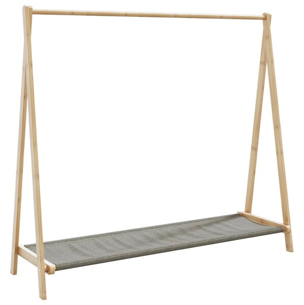 Bambusz ruhaállvány polcokkal 106 x 34 x 102 cm