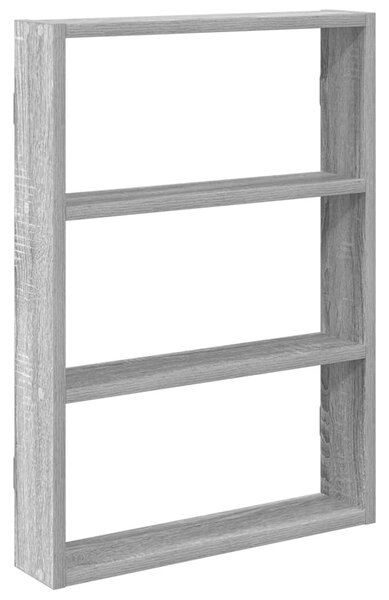 Szürke sonoma színű szerelt fa fali polc 43 x 9 x 60 cm