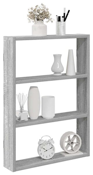 Szürke sonoma színű szerelt fa fali polc 43 x 9 x 60 cm