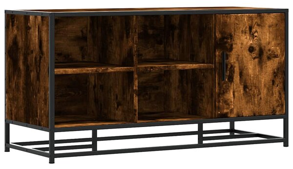 Cipőpad füstölt tölgy 100x40x53,5 cm fából és fémből készült