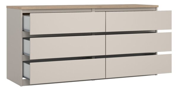 Krémszínű komód 154x76x50 cm Naia – Tvilum