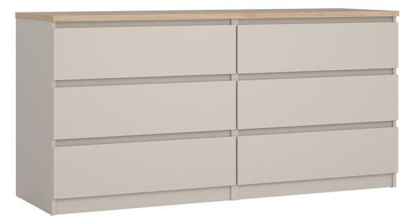 Krémszínű komód 154x76x50 cm Naia – Tvilum