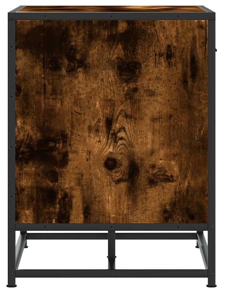 Cipőpad füstölt tölgy 60x40x53,5 cm fából és fémből készült