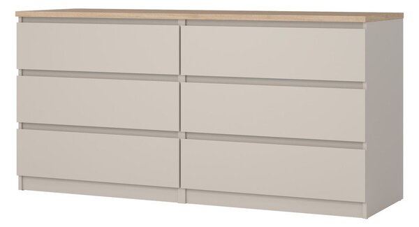 Krémszínű komód 154x76x50 cm Naia – Tvilum