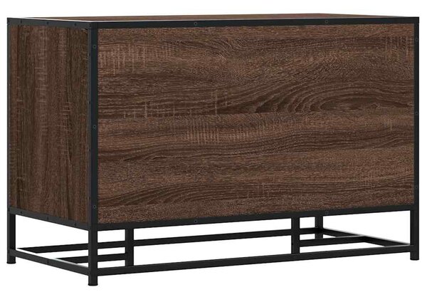 Cipőpad barna tölgy 80x40x53,5 cm Gépi fa és fém