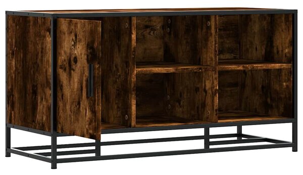 Cipőpad füstölt tölgy 100x40x53,5 cm fából és fémből készült