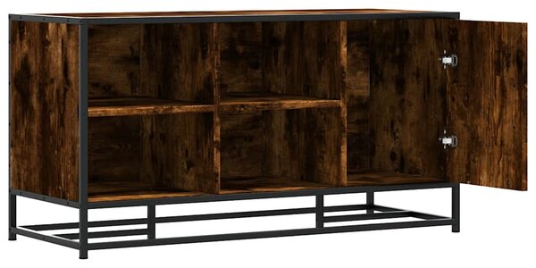 Cipőpad füstölt tölgy 100x40x53,5 cm fából és fémből készült