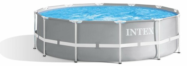 Intex Prism Frame fémkeretes medence, 366x99 cm, 9.000 liter, szűrőszivattyúval és létrával