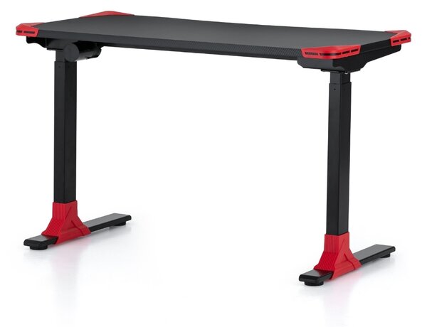 OfficeTech Game állítható magasságú asztal, 120 x 60 cm, fekete