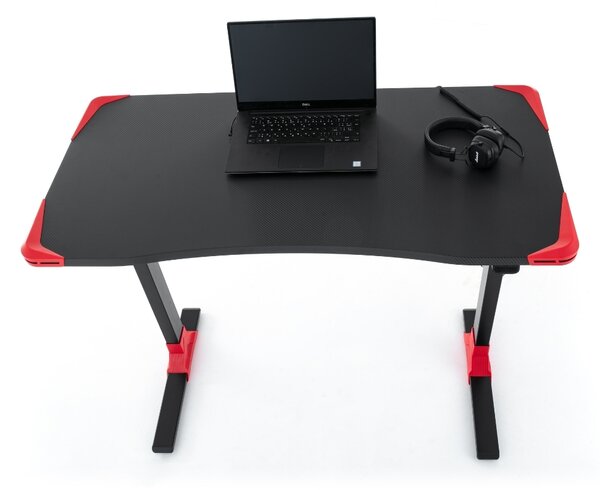 OfficeTech Game állítható magasságú asztal, 120 x 60 cm, fekete