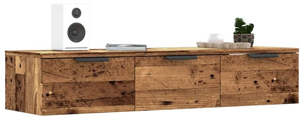 Fali szekrény Régi fa 102x30x20 cm Gépelt fa