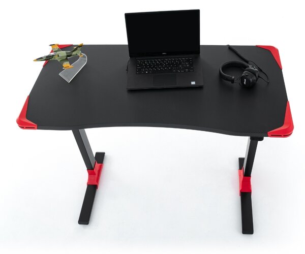 OfficeTech Game állítható magasságú asztal, 120 x 60 cm, fekete