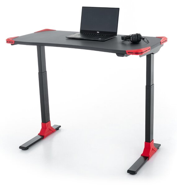 OfficeTech Game állítható magasságú asztal, 120 x 60 cm, fekete