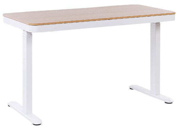 Elektromosan állítható asztal KENLY Barna/fehér 120 cm 60 cm USB porttal