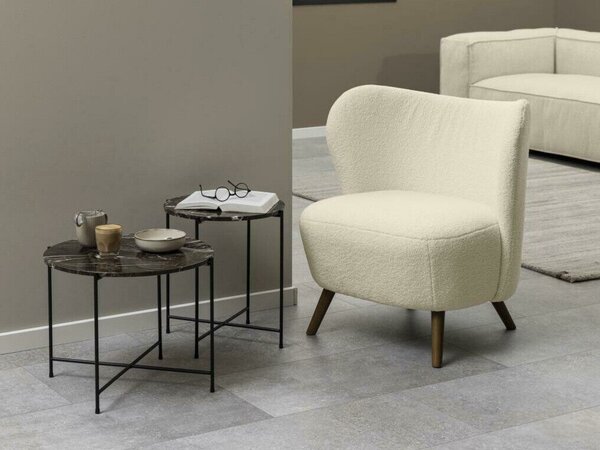 Fotel Norsica 636, Kárpit, 82x76x73cm, Krém, Kaucsuk