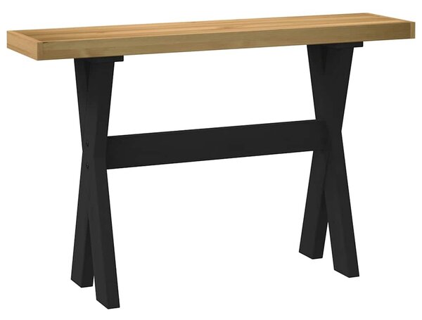 Konzolasztal NOAIN X alakú lábak 120x30x75 cm tömör fa fenyőfa