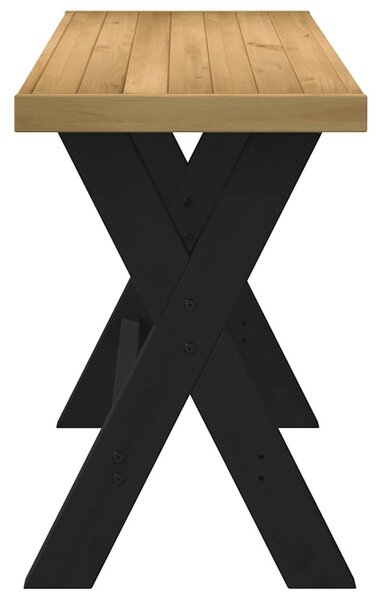 Íróasztal NOAIN X alakú lábak 120x50x75 cm tömör fa fenyőfa