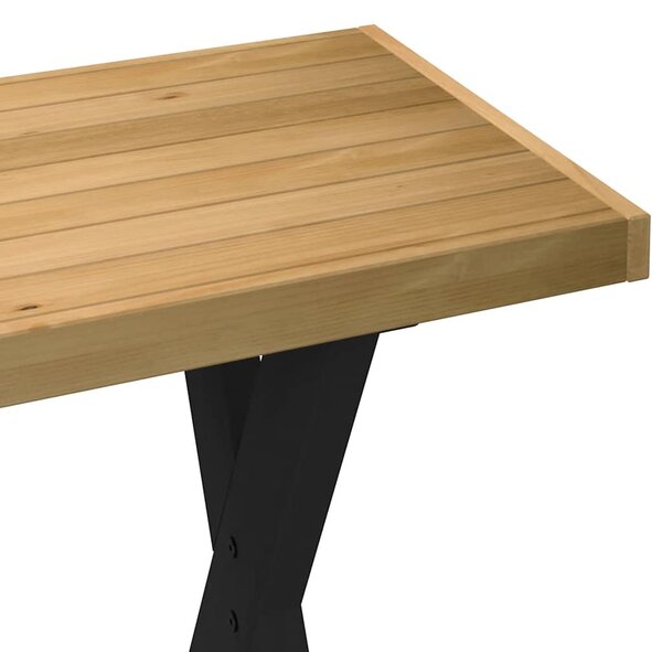 Íróasztal NOAIN X alakú lábak 120x50x75 cm tömör fa fenyőfa