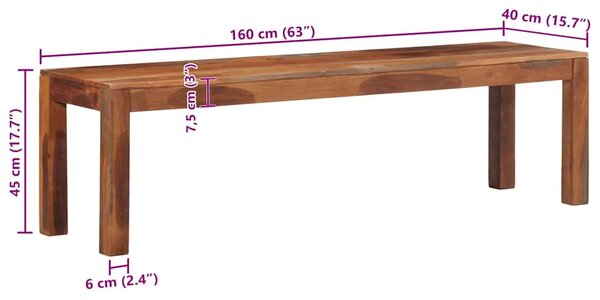 Pad 160 cm tömör fa akácfa