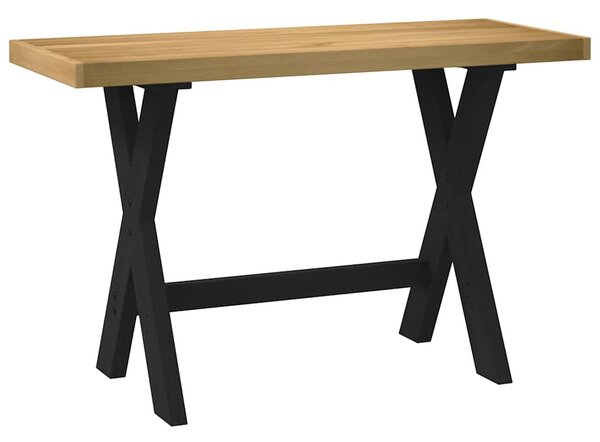 Íróasztal NOAIN X alakú lábak 120x50x75 cm tömör fa fenyőfa
