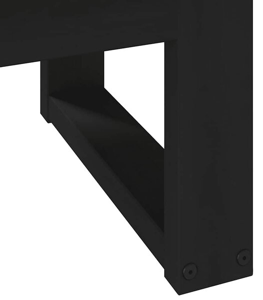 Dohányzóasztal NOAIN U alakú lábak 120x60x40cm tömör fa fenyőfa