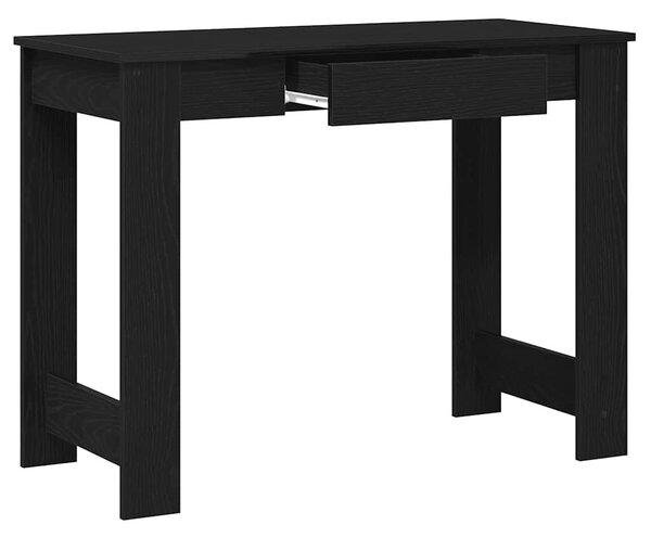 Fekete szerelt fa íróasztal 100x45x75 cm