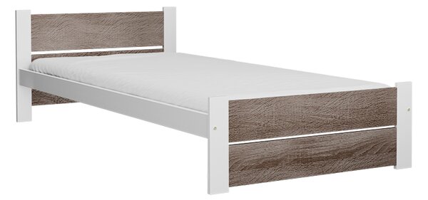 IKAROS DOUBLE ágy 90 x 200 cm, fehér/trüffel tölgy Ágyrács: Ágyrács nélkül, Matrac: Matrac nélkül