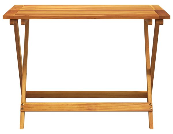 Összecsukható tömör akácfa kerti asztal 90 x 52,5 x 65 cm