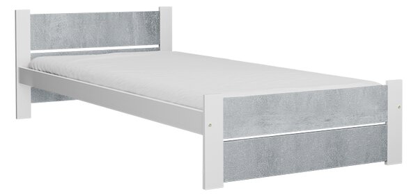 IKAROS DOUBLE ágy 90 x 200 cm, beton/fehér Ágyrács: Ágyrács nélkül, Matrac: Deluxe 10 cm matrac
