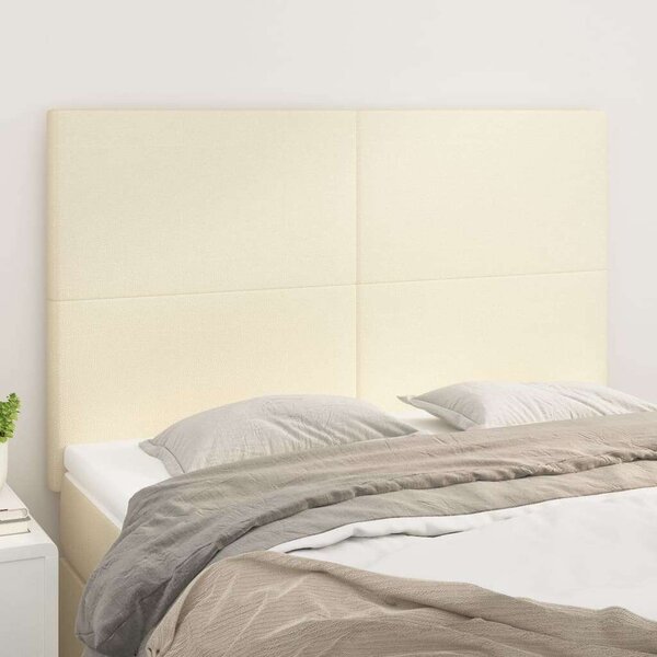 VidaXL 4 db krémszínű műbőr fejtámla 72 x 5 x 78/88 cm