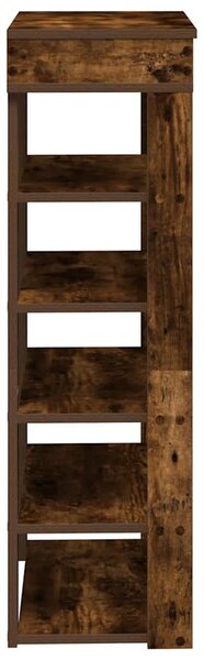 Füstös tölgy színű szerelt fa cipőtartó 60x30x98 cm