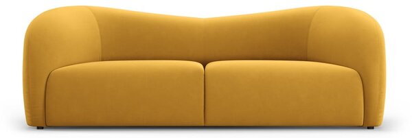 Mustársárga bársony kanapé 197 cm Santi – Interieurs 86