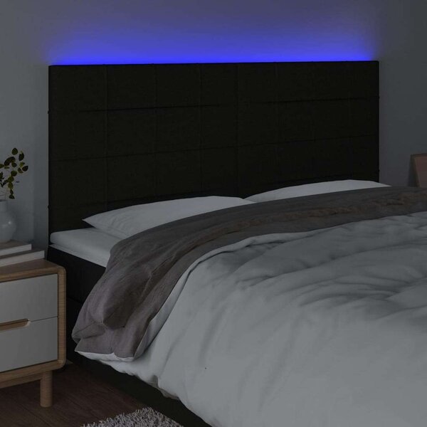 LED-es Fejtámla - Fekete Szövet - 200x5x118/128cm