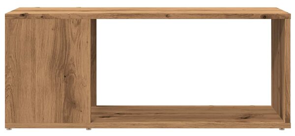 Kézműves tölgy színű szerelt fa TV-szekrény 80x24x32 cm