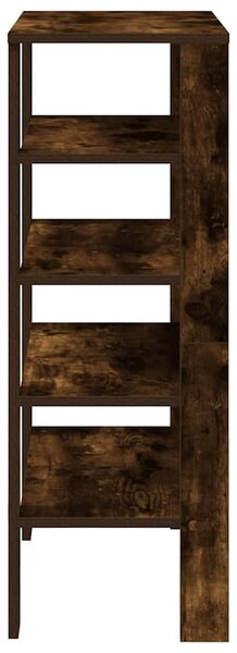 Füstös tölgy színű szerelt fa cipőtartó 61x32x87,5 cm
