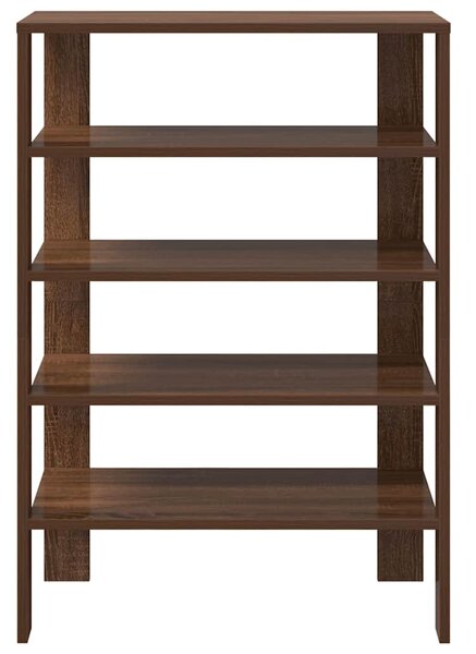 Barna tölgy színű szerelt fa cipőtartó 61x32x87,5 cm