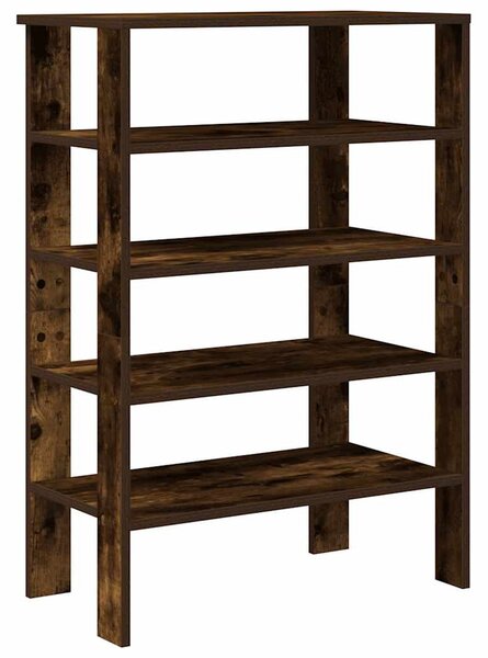 Füstös tölgy színű szerelt fa cipőtartó 61x32x87,5 cm